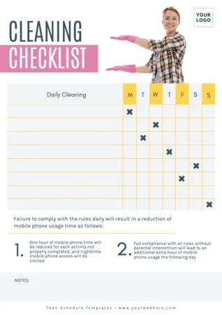 Edit a cleaning calendar