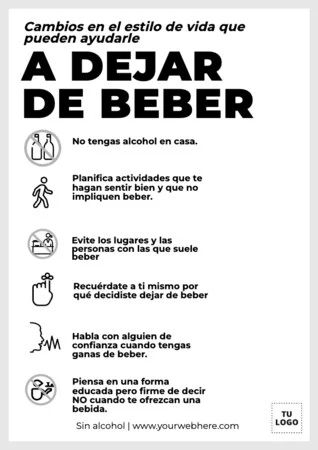 Edita un cartel de alcoholismo