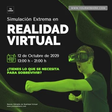 Edita un flyer de Realidad Virtual