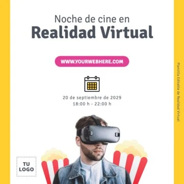 Edita un flyer de Realidad Virtual