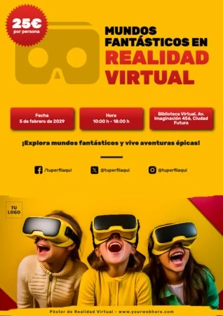 Edita un flyer de Realidad Virtual