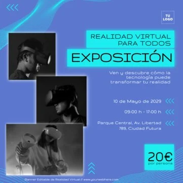 Edita un flyer de Realidad Virtual