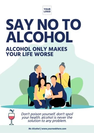 Edit a poster on drinking alcohol