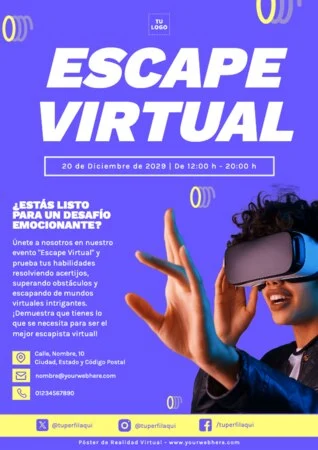 Edita un flyer de Realidad Virtual