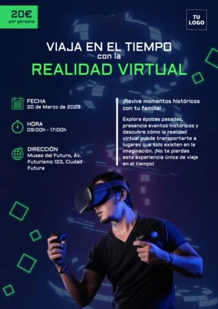 Edita un flyer de Realidad Virtual