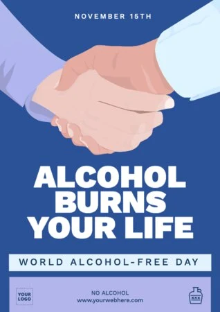 Edit a poster on drinking alcohol