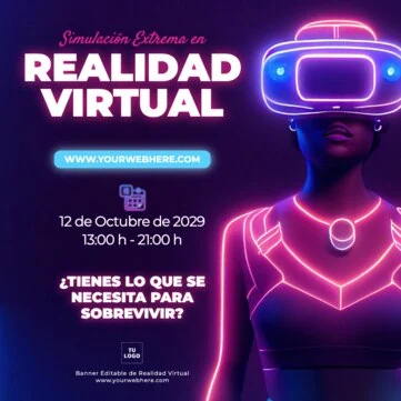 Edita un flyer de Realidad Virtual