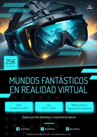 Edita un flyer de Realidad Virtual