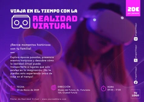 Edita un flyer de Realidad Virtual