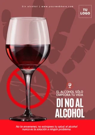 Edita un cartel de alcoholismo