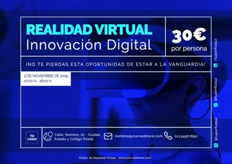 Edita un flyer de Realidad Virtual