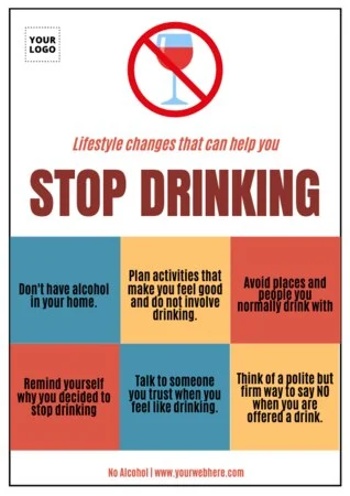 Edit a poster on drinking alcohol