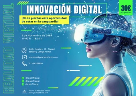 Edita un flyer de Realidad Virtual