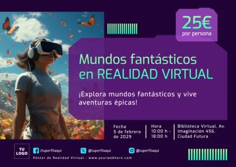 Edita un flyer de Realidad Virtual