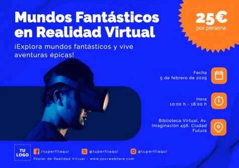 Edita un flyer de Realidad Virtual