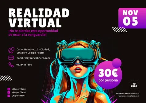 Edita un flyer de Realidad Virtual