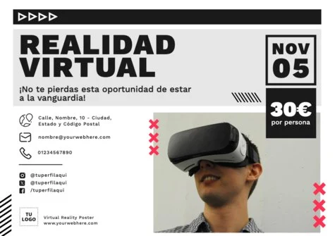 Edita un flyer de Realidad Virtual