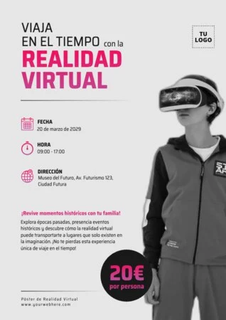 Edita un flyer de Realidad Virtual