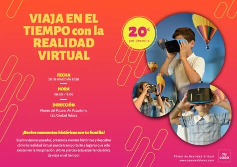 Edita un flyer de Realidad Virtual