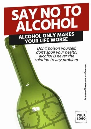 Edit a poster on drinking alcohol