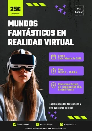 Edita un flyer de Realidad Virtual