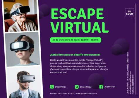 Edita un flyer de Realidad Virtual