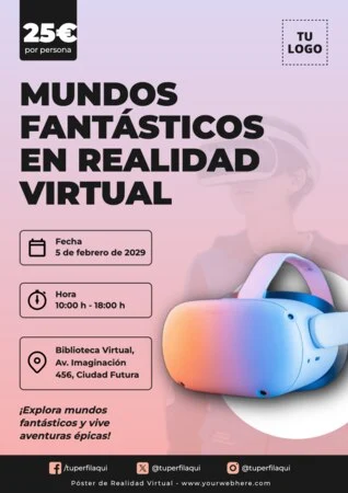 Edita un flyer de Realidad Virtual