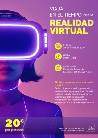 Edita un flyer de Realidad Virtual