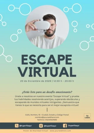 Edita un flyer de Realidad Virtual