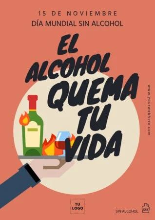 Edita un cartel de alcoholismo