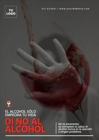 Edita un cartel de alcoholismo
