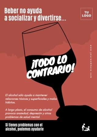 Edita un cartel de alcoholismo