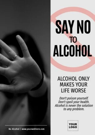 Edit a poster on drinking alcohol