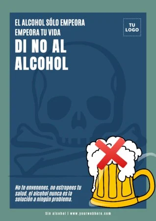 Edita un cartel de alcoholismo