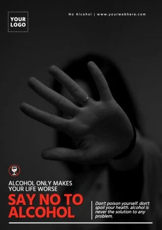 Edit a poster on drinking alcohol