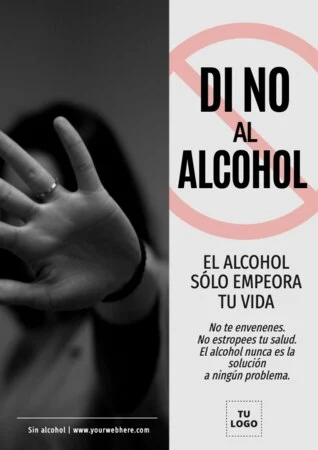 Edita un cartel de alcoholismo