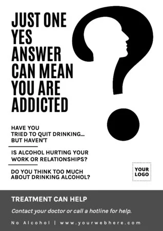 Edit a poster on drinking alcohol