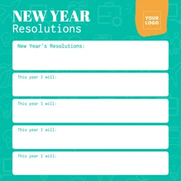 Edit a New Years Resolution template