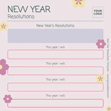Edit a New Years Resolution template
