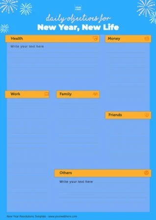 Edit a New Years Resolution template