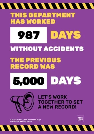 Edit a Days Since Injury sign