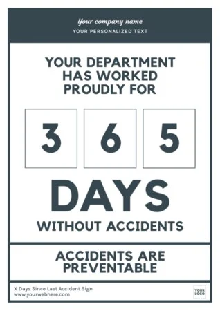 Edit a Days Since Injury sign