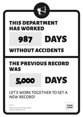 Edit a Days Since Injury sign