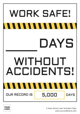 Edit a Days Since Injury sign