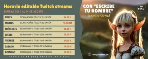 Edita un Horario de Stream