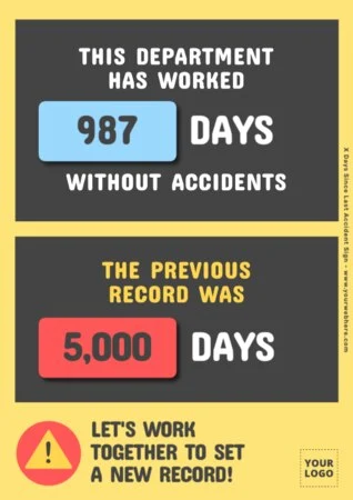 Edit a Days Since Injury sign