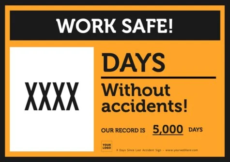 Edit a Days Since Injury sign