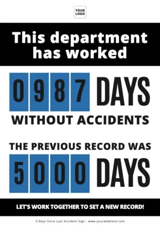 Edit a Days Since Injury sign