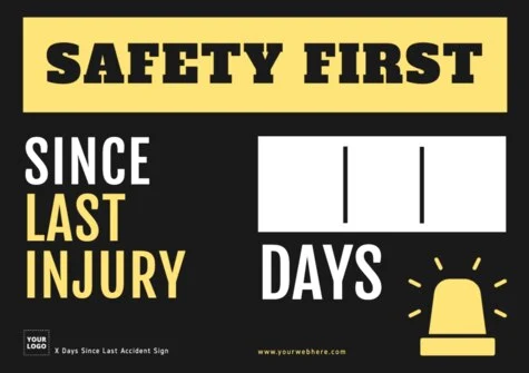 Edit a Days Since Injury sign