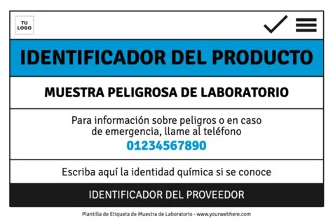 Edita una etiqueta de muestra